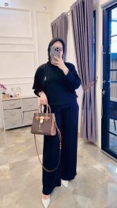 One set kekinian stelan celana panjang wanita setcel terlaris termurah cod