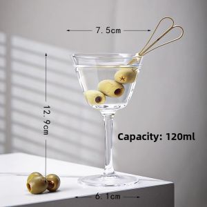 Lead-Free Crystal Martini Cocktail Glass 145ml Japanese Style Triangular Trumpet Mouth BARSOUL Premium Handmade Drinkware