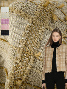 Khăn Vải Kẻ Caro Màu Kaki Cao Cấp DIY Áo Khoác Váy Vải Mùa Xuân Thu Nhỏ Kiểu Pháp Khăn Vải Dệt Kim Cho Đồ Thủ Công Và Trang Trí