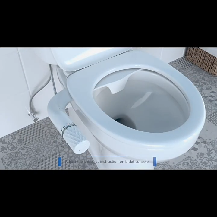 MALY Ultra-Slim Bidet Minimalist Bidet for Toilet with Non-Electric Dual Nozzle(Frontal & Rear Wash) Adjustable Water Pressure Fresh Water Bidet Toilet Seat Attachment