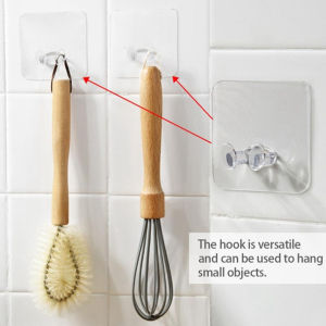 10 Pieces Transparent Plug Hooks Strong Adhesive No-Drill Wall Mount Cable Organizer Space Saving Storage Hooks for Kitchen