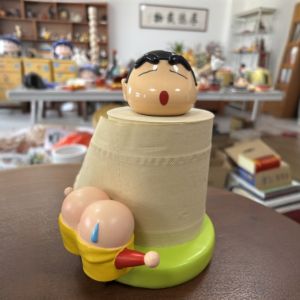 Cute Cartoon Waxed Paper Towel Stand Kitchen Vertical Paper Roll Holder No Drilling Required Bathroom Decorative Accessories