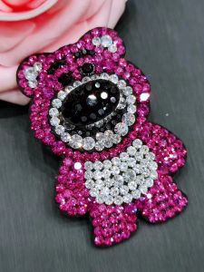 Cute Bear Design Full Drill Hair Accessories Czech Crystals Bangs BB Clip Fashionable Hairpins Original Design Hair Jewelry