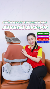 Ghế massage công thái học Aiveisi AVS-P9 - Ghế ngồi chống gù lưng gấp gọn tiện lợi
