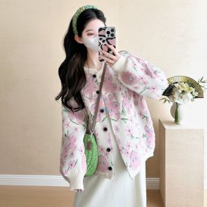 Vintage Floral Design Soft Outfit Set for Pregnant Women