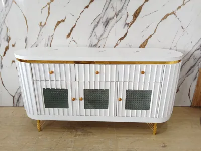 Meja TV Oval Meja TV kapsul