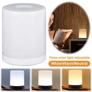 【Homelements】Pat Night Light Sleeping Light 3 Light Colors Dimmable Bedside Lamp Rechargeable Atmosphere Light for Home Bedroom Decor