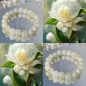 Luna Valley Su | White Tea Original Glaze Beaded White Tea Happy and Happy Light Green Summer Bracelet