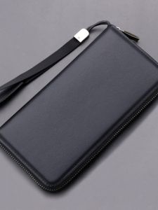 Men Clutch Bag New Arrival Business Zipper Handbag Large Capacity Fashion Clutch Long Wallet Phone Bag Minimalist