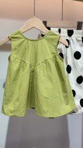 Imut Tanpa Lengan Setelan Kaos Anak Cewe Musim Panas Cool Bayi Perempuan Pakaian Sets