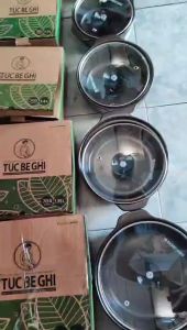 Bộ nồi sứ / nồi đất kho cá  kho khô quẹt Hàn Quốc Donghwa cao cấp chính hãng nắp kiếng size 750 ml kèm đế / không đế