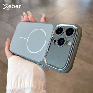 For iPhone 17 16 15 14 Pro Max TPU Magnetic Case For Magsafe Wireless Charging Camera Protection Shockproof Bumper Back Cover