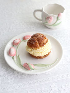 Đĩa Hoa Tulip Bằng Gốm Sứ Trung Quốc Trái Tim Cô Gái Ngọt Ngào Đĩa Ăn Sáng Trái Tim Cô Gái Trang Trí Nhà Cửa Phụ Kiện