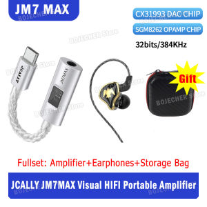 JCALLY JM7 MAX CX31993 DAC Chip Type-C To 3.5mm Digital Audio Decoding Earphones Amplifier Portable DAC AMP SGM8262 OPAMP Chip