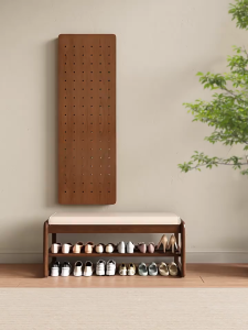 Sliding Full Length Dressing Mirror Wall Mounted Hidden Storage Mirror with Pegboard Entryway Home Decor