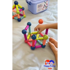 TOY😊พร้อมส่ง💯 ตัวต่อแม่เหล็ก แม่เหล็กของเล่น 3D บล็อกตัวต่อแม่เหล็ก ของเล่นเสริมพัฒนาการ ของเล่นเด็ก ของเล่น