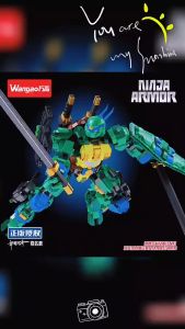 Bộ đồ chơi lắp ráp Ninja Rùa phong cách mecha (robot cơ khí) mang đến một diện mạo mạnh mẽ hiện đại và độc đáo