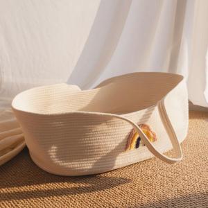 Original Cotton Rope Baby Bed Newborn Handheld Basket Baby Cradle Outdoor Sleeping Basket Portable Furniture