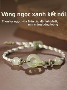 HUAKAIYUNDUO | Dây Chuyền Charm Ngọc Bích Bình An Năm Sinh Tuổi Tý