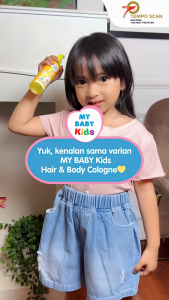 My Baby Kids Hair & Body Cologne Fresh Active Blue 100ml - Minyak Wangi
