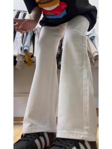 High Waist Straight Leg Jeans Womens Spring Autumn New plus Size Slimming Hip Covering Wide Leg Pants Pear Shape Body