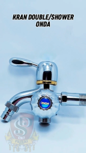 Kran Double Shower ONDA K 406 CTG 1/2" Berlapis Chrome / Keran T Cabang Onda Drat 1/2 inch K 406 CTG ONDA Produk Original Kran Shower Mandi