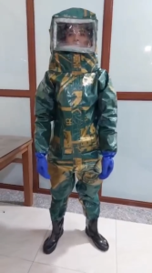 Quần áo ong rừng vải bạt Tàu kèm gang tay và ủng thoáng mát độ bền cao