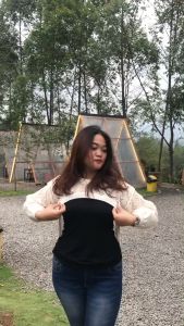 MILKA BALON / CROP TOP YURA LENGAN BALON / BOLERO CARDIGAN RAJUT / OUTER JARING