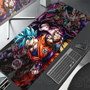 Bandai | 1000x500mm Anti-slip Office Dragon Ball Deskmat Laptop Gamer Mouse Pad Stitch Edge Keyboard Rug Goku Anime Student Write Cushion