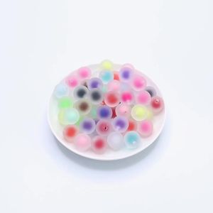 10pcs/lot 16/20mm Colorful Frosted Double Layer Acrylic Beads Round Loose Spacer Beads For Jewelry Making DIY Necklace Bracelet