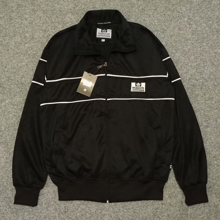 TRACKTOP WEEKEND OFFENDER BLACK HIGH QUALITY Tracktop Casual Pria