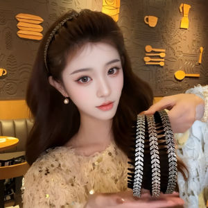 Elegant Flocking Wheat Ear Hairband Womens Hair Accessory Anti-slip Toothed Hair Clip Fashionable Hairband Hairpin