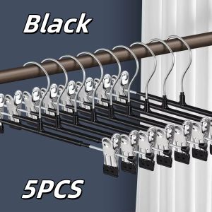 5/10PC Pants Hangers with Clips Multifunctional Adjustable Clip Clothes Rack Non-Slip Trousers Hanger for Jeans Closet Organizer