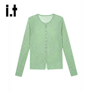 Mint Green See-through Soft Knitted Cardigan