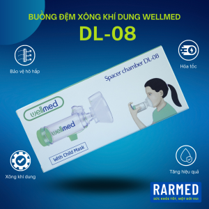 Buồng đệm xông khí dung Wellmed DL- 08 cho người mũi họng bị hen suy hô hấp