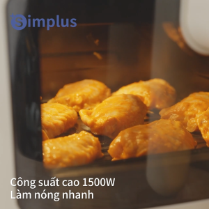 Simplus Nồi chiên không dầu dung tích lớn 6.5L 1500W cửa sổ trực quan 10 menu cài sẵn đa chức năng sử dụng cho gia đình KQZG018- Bảo hành 1 năm 1 đổi 1