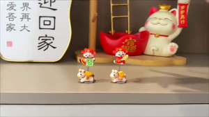 Set 5 Ngựa Lò Xo Thần Tài Mini Lắc Lư Trang Trí Taplo Xe Ô TôXe MáyBàn HọcBàn Làm Việc Mang Lại May Mắn Và TàLộc