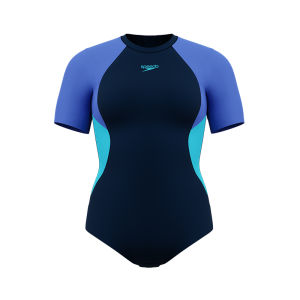 Speedo | Chlorine-resistant Tummy-control Color-blocked Plus-size One-piece Swimsuit