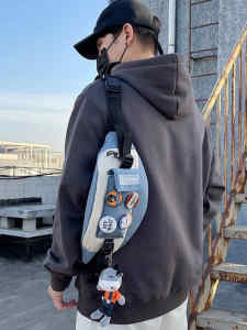 Túi Đeo Chéo Nylon Đeo Hông Nam Phong Cách Đường Phố Đơn Giản Túi Đeo Vai Nhỏ Túi Đeo Chéo Thời Trang Túi Đeo Hông Nam Mới