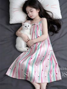 SHANGLEXIONG | Đầm Ngủ Mỏng Hợp Thời Trang Cho Bé Gái Mùa Hè