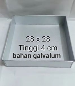 loyang bolu gulung / loyang kotak ukuran 26 28 30 tinggi 4 cm