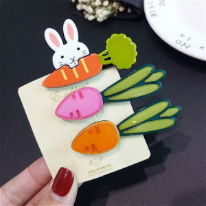 เครื่องประดับผมเด็กผู้หญิงเกาหลีน่ารักกิ๊บกระต่ายขนาดเล็กพร้อมรายละเอียดลูกไม้วัสดุที่ไม่ใช่การผสมผสานด้านข้าง