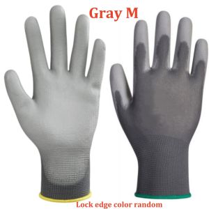PU Coated Safety Work Gloves Breathable Soft Seamless Knit Protective Gloves for Gardening Yard Farm Warehouse Mechanic Gloves