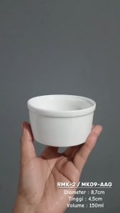 Mangkok Kuah Keramik 8.7CM (1PCS) Putih Polos By Indo Keramik / Mangkok Sup Keramik / MK09-AAG