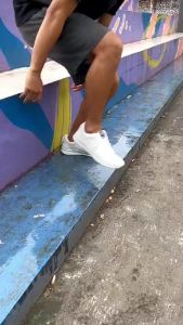 NAZ ELGIN - Sepatu Sneakers Premium Pria Kasual Sporty Putih Polos Sepatu Running Pria 100% LOKAL