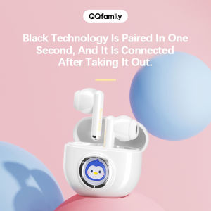 QQfamily QS-11 TWS Bluetooth Earphone Mini Wireless Earbuds Sport Gaming High Battery Life Bluetooth 5.2 Headset With Charging Box Mic Support Call Video for iPhone 13 Xiaomi Oppo