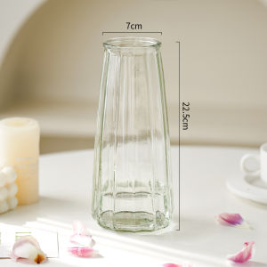 กระติกน้ำใสแบบ T สำหรับตกแต่งบ้านสไตล์ยุโรปเหนือ กระติกน้ำสำหรับใส่ดอกไม้แบบเรียบง่ายและโมเดิร์นสำหรับห้องนั่งเล่นและโต๊ะทานอาหาร