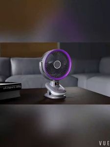 Mini Portable Fan 40000mAh Swing Head Rechargeable USB Fan Low Noise Mini Clip Fan Portable Stroller Fan with Night Light Kipas Fan