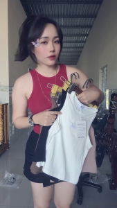 Áo thun 3 lổ nữ cổ yếm thêu chữ xịn xò vải thun cotton lụa dày mát siêu co giản 35ky - 58ky