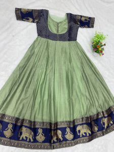 [PRE-ORDER] 2026 SEPT WOMEN INDIAN ANARKALI LONG GOWN DRESS ETHNIC BOLLYWOOD PARTY WEAR ELEPHANT BORDER FULL FLARE READYMADE S-3XL ( DELIVERY 10 WORKING DAYS) ETA: 2026-12-30